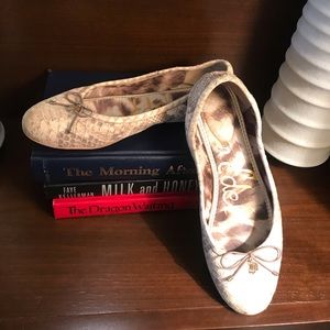 Sam Edelman textured animal print flats